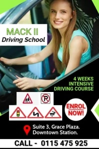 Black Professional Diriving School Ad Poster โปสเตอร์ template