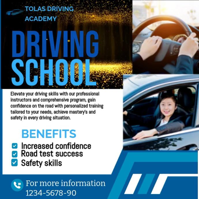 Black Professional Driving School Promotion Instagram Post Video ...