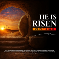 Black Professional Easter Celebration Square template