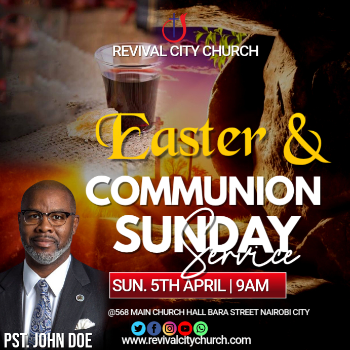 Copy of Black Professional Easter Communion Service Instagram Post ...