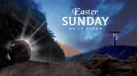 Black Professional Easter Sunday Digital Display Video Affichage numérique (16:9) template