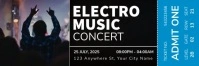 Black Professional Electro Music Ticket Twitter Banner template