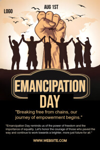 Black Professional Emancipation Day  Poster Cartaz template