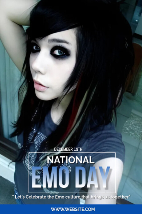 Black Professional Emo Day Poster Template | PosterMyWall