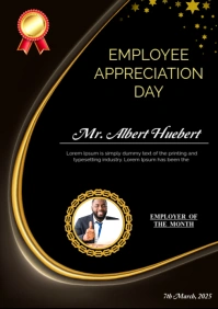Black Professional Employee Appreciation Template A1