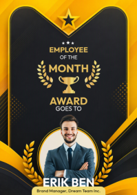 Sort Employee of the Month A4 Template