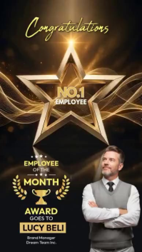 Black Professional Employee of the Month Instagram Reel Video template
