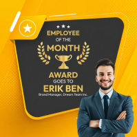 Black Employee of the Month Iphosti le-Instagram Template