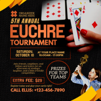Black Professional Euchre Tournament Instagram Post template