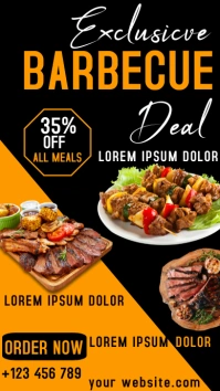 Black Professional Exclusicve Bardecue Deal Цифровой дисплей (9 : 16) template