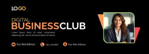 黑色 Black Professional Facebook Cover Digital Business Club Facebook Cover Photo Facebook Cover Photo Template