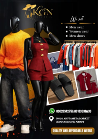 Black Professional Fashion Retail A4 Video" template
