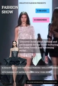Black Professional Fashion Show Event  Banner template