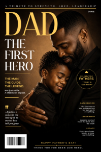 Black Professional Father's Day Poster Cartaz template