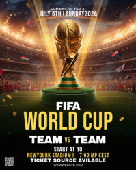 Black Professional FIFA World Cup Match Instagram Portrait template