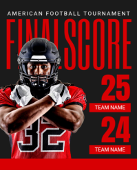 Black Professional Final Score Instagram Portrait template