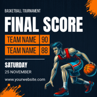 Black Professional Final Score Instagram Post template