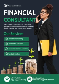 Black Professional Financial Consultant Services Promotion Template A2