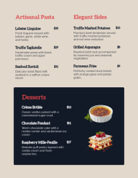 Czarny Fine Dining Menu 传单(美国信函) Template - Page 4