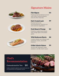 Czarny Fine Dining Menu 传单(美国信函) Template - Page 3
