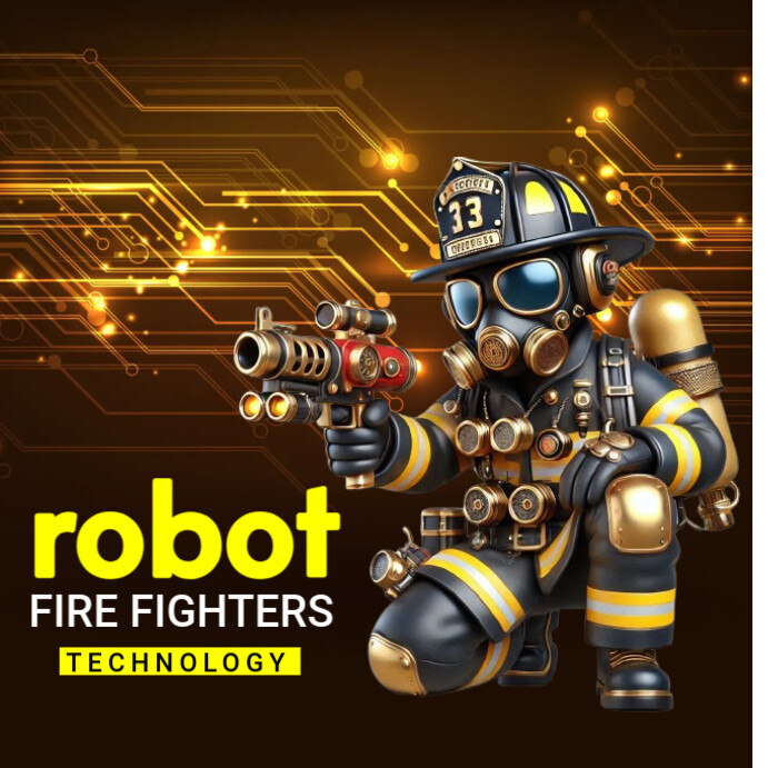 Black Professional Firefighter Instagram Post template