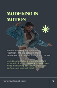 Noir Fitness & Lifestyle Modeling Portfolio Tabloid Template - Page 4