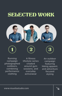 Noir Fitness & Lifestyle Modeling Portfolio Tabloid Template - Page 3