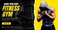 Black Professional Fitness Gym Facebook Share template