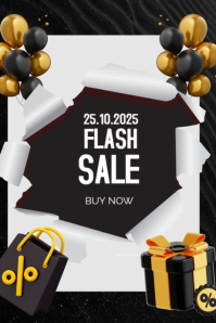 Black Professional Flash Sale Templates  Poster Plakat