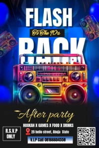 Black Professional Flash To The 90s  Pinterest Graphic Pinterest-afbeelding template