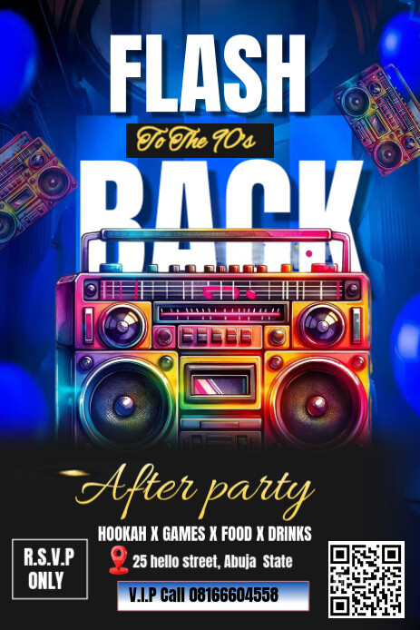 Black Professional Flash To The 90s  Pinterest Graphic template