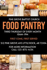 Black Professional Food Pantry Event Poster template