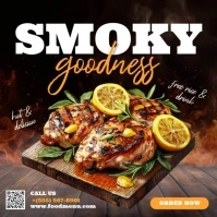 Black Professional Food Poster Instagram Post template
