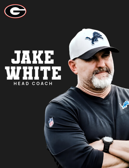 Black Professional Football Coach Signing  Flyer (us Letter) template