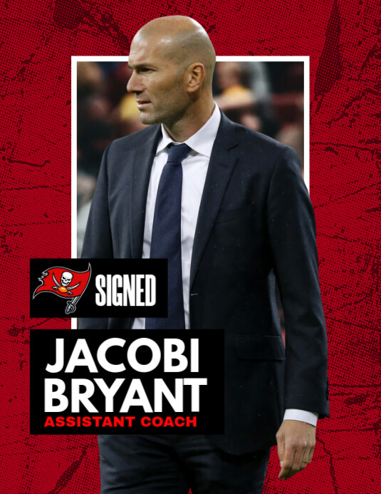 Black Professional Football Coach Signing Flyer (us Letter) template