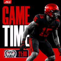 Noir Football Game Announcement Instagram 帖子 Template