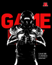 Black Football Game Day Instagram Portrait Template