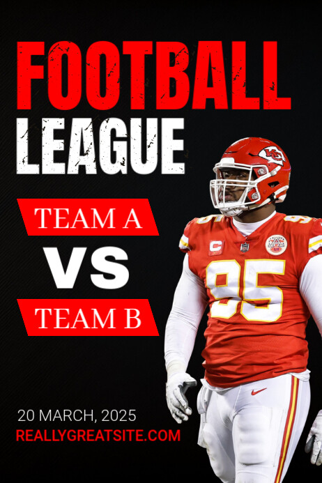 Black Professional Football League Poster Plakkaat template