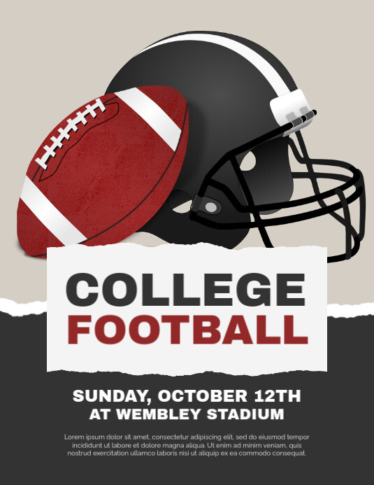 Copy Of Black Professional Football Match Day Flyer us Letter copy-of-black-professional-football-match-day-flyer-us-letter