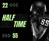 Black Professional Football Poster Medium Rectangle template