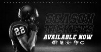 Black Professional Football Season Ticket Sale Facebook Shared Image template