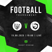 Black Professional Football Tournament Instagram Post template
