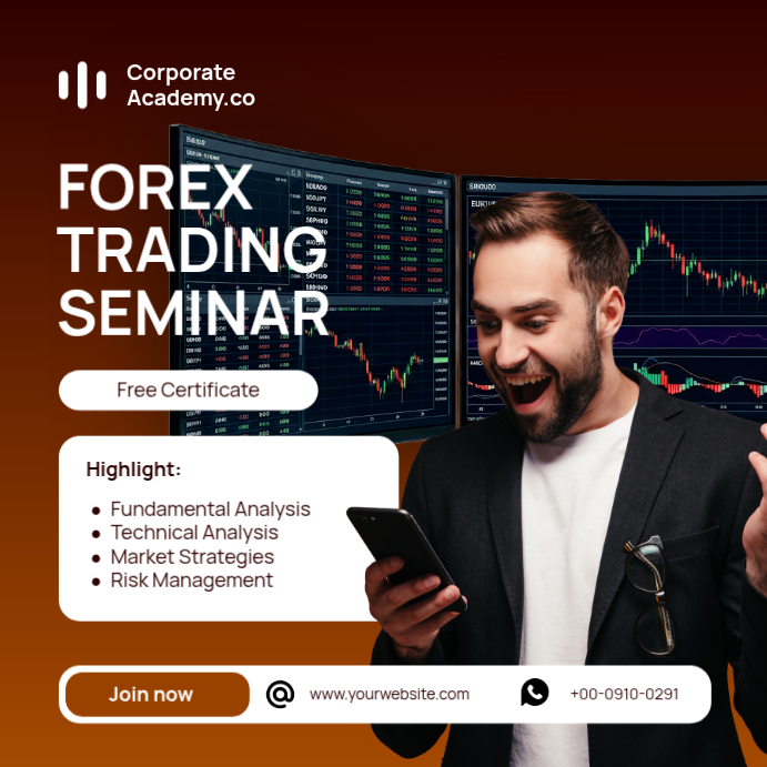Copy of Black Professional Forex Trading Seminar Instagram Post ...