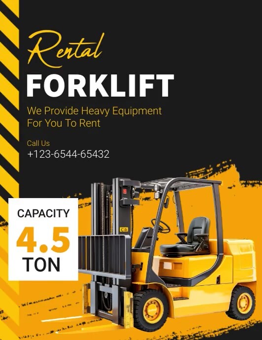 Copy of Black Professional Forklift Rental Flyer (us | PosterMyWall
