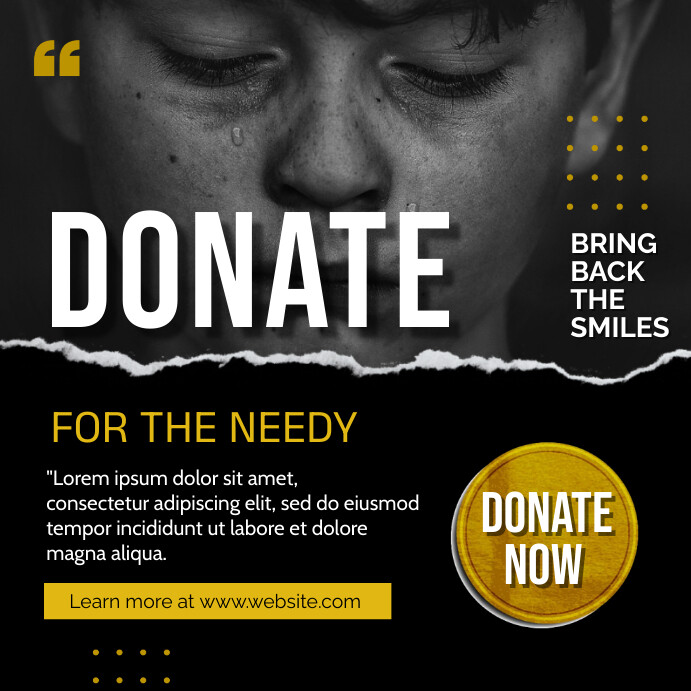 Copy of Black Professional Fundraising And Donation C | PosterMyWall