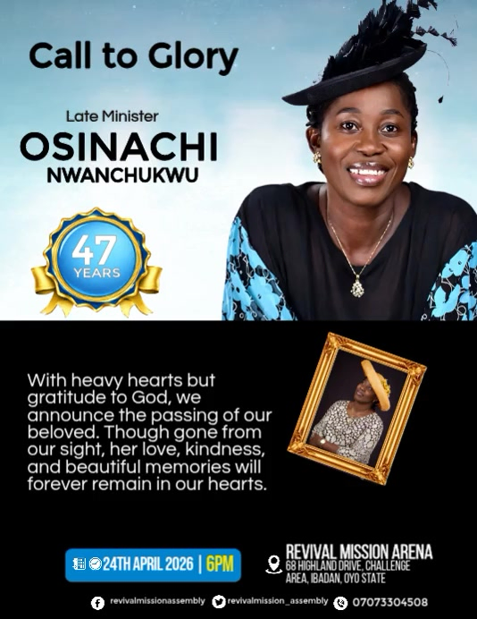 Black Professional Funeral Announcement Flyer Video Template | PosterMyWall