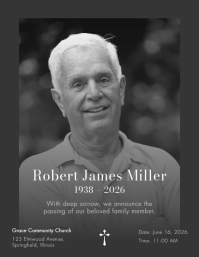 Negro Memorial Service Flyer Template - Page 1
