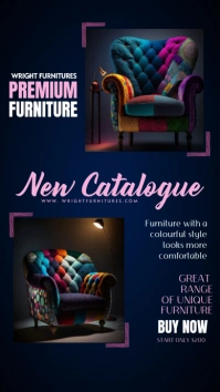 Black Professional Furniture  Instagram Story template