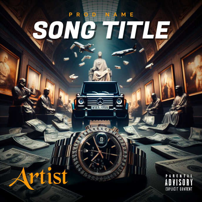 Black Professional G Class Album Cover Template | PosterMyWall