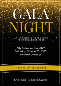 Black Professional Gala Night  A3 template